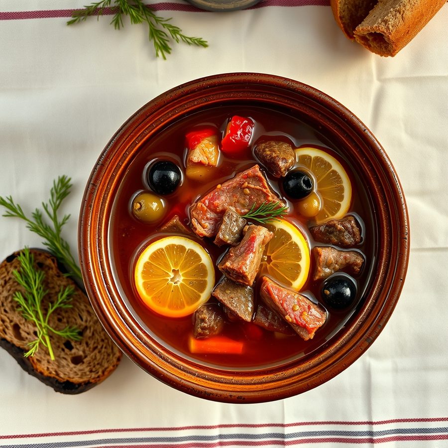 Солянка сборная мясная: классический рецепт с копченостями и оливками